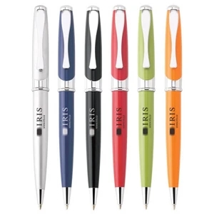 Maxine - Metal Ballpoint Pen With Satin Or Glossy Finish, Chrome Trim & Twist-action