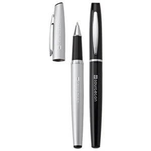 Walter - Rollerball Pen Made Of Brass With Chrome Trim, Pull-off Cap & Black Accent