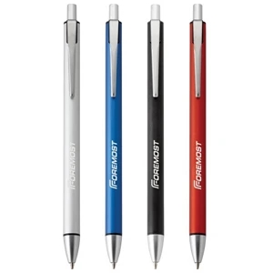Athena - Push-action Ballpoint Aluminum Pen With Translucent Metallic Finish
