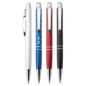 Marina - Aluminum Ballpoint Pen With Translucent Metallic Finish And Chrome Trim
