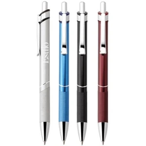 Morgan - Aluminum Ballpoint Pen With Translucent Metallic Finish And Chrome Trim