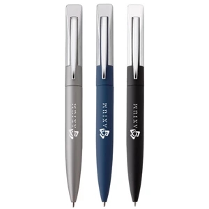 Montgomery - Metal Ballpoint Pen With Matte Finish, Chrome Trim & Twist Action Pen Function