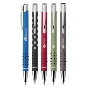 Alissia - Aluminum Ballpoint Pen With Matte Metallic Finish, And Push-action Function
