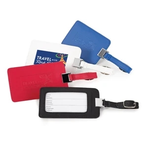 Jessica - Vinyl Luggage Tag With Matching Strap And Clear Plastic Window