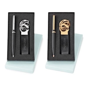 Renzo (tm) Francesco - Set Includes Ballpoint Brass Pen And Vinyl Key Ring