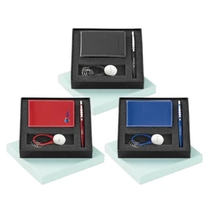 Magnolia - Plastic - Push-action Ballpoint Pen, Vinyl Jotter And Key Ring