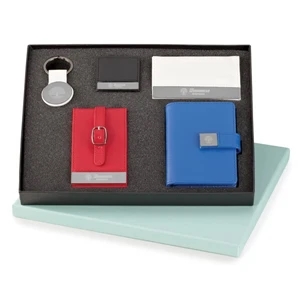 Solano - 5-piece Gift Set With Organizer, Card Case, Tape Measure, Luggage Tag, And Key Ring