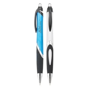Helix - Push-action Gel Plastic Pen With Matching Accent, Chrome Trim And Comfort Grip
