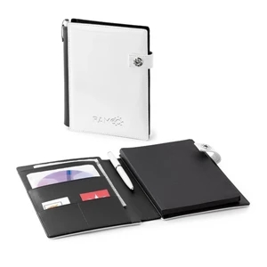 Donna - Refillable Journal With Vinyl Cover, Snap Button Closure And A Notebook