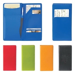 Colorplay - Leather Travel Organizer With 4 Interior Pockets And Pen Holder