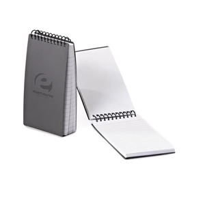 Polypro - Black Spiral Bound Jotter With Recycled Polypropylene Texture Cover
