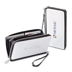 Donna - Wristlet Has A Patent Vinyl Cover, Zip Closure & Removable Strap