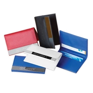 Solano - Vinyl Card Holder With Hidden Magnetic Closure And 2 Interior Pockets
