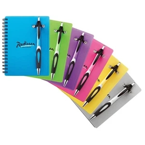 Helix - Combo With Ballpoint Plastic Pen And 4 3/*' X 6" Polypropylene Notebook