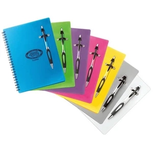 Helix - Combo With Ballpoint Plastic Pen And 6 1/4" X 8 1/2" Polypropylene Notebook