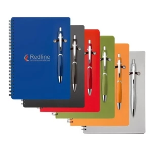 Benson - Combo With Ballpoint Plastic Pen And 6 1/4" X 8 1/2" Polypropylene Notebook