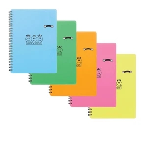 Neon Lights - Notebook Made From Polypropylene With Double Spiral Binding & Elastic Pen Loop