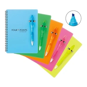 Blossom - Combo With Polypropylene Notebook And Matching Pen/highlighter