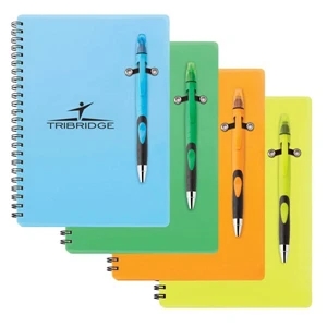 Fame - Neon Lights 6 1/4" X 8 1/2" Polypropylene Memo Book With Pen/highlighter
