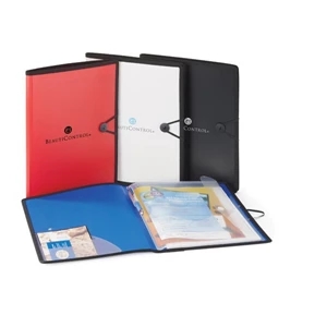 Colorplay - Polypropylene Padfolio With Black Reinforced Trim And Black Button