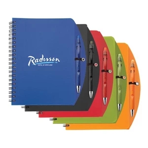 Fame - Combo With Polypropylene Curved Notebook And Ballpoint Plastic Pen/highlighter