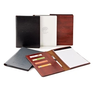 Fabrizio - Vinyl Padfolio With 7 Interior Card Slots, 2 Interior Document Slots & Notepad