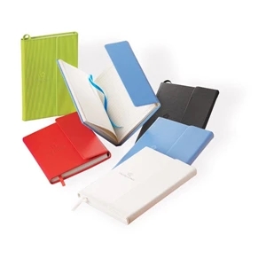 Perni - Non-refillable Journal With Vinyl Hard Cover, 96 Lined Pages & Ribbon Bookmark