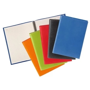 Colorplay - Leather Journal Cover With Pen Loop And Refillable Spiral Notebook