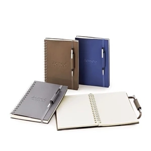 Neoskin (r) - Combo Includes A 192 Lined Paged Journal & A Black Ballpoint Brass Pen