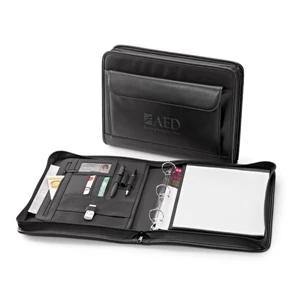 Tito - Vinyl Portfolio With Exterior Pocket, 3-hole Punched Notepad & Interior Pocket
