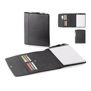 Fori - Vinyl Padfolio With Snap-button Closure, 6 Card Slots And Refillable Notepad
