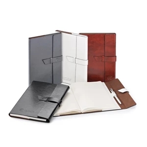 Fabrizio - Vinyl Junior Portfolio With Strap Closure, Matching Pen Loop