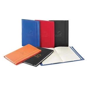 Pozzo - Vinyl Journal Cover With Matching Elastic Closure & A Bound Journal
