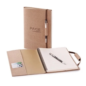 Carla - Bonded Leather Journal Cover With Refillable Notebook And Vicki Pen
