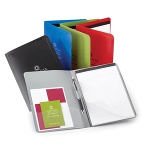 Colorplay - Thin Polypropylene Padfolio With With Clear Interior Side Pocket