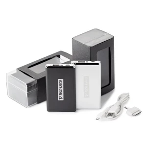 Zena - Portable Power Bank Has 3000mah Capacity With Aluminum Case & Chrome Trim