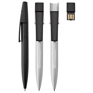 Angelo - Twist-action Ballpoint With Slide-off Cap Containing A 4gb Usb Flash Drive