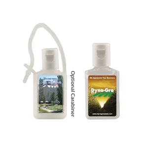 Hand Sanitizer Heros - 1/2 Oz. Flat Hand Sanitizer Bottle With Carabiner. Antibacterial Hand Sanitizer