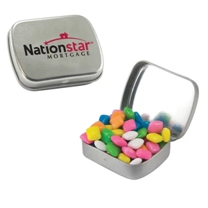 Mint Tin Maniacs - Small Silver Mint Tin With Gum. Chewing Gum In Candy And Mint Tin