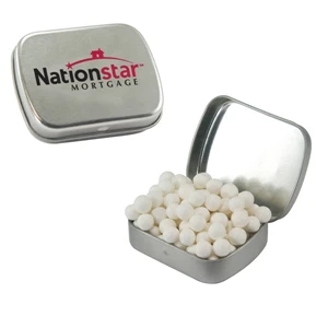 Mint Tin Maniacs - Small Silver Mint Tin With Signature Peppermints. Breath Mints In Candy Mint Tin