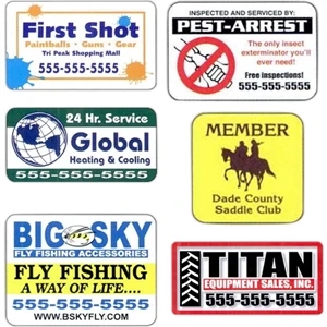 Kwik Ship - Polyester - 2" X 2" White Vinyl Or Clear Polyester Decal With Round Corners
