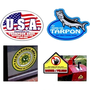 5 Sq. Inches Or Less - Custom, Die-cut Clear Polyester Decal With Back Adhesive