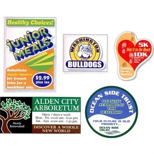 5 Sq. Inches Or Less - Clear Static Stick Custom Decal With The Static On The Back