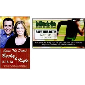 .036" - 3 1/2" X 2" Save The Date Magnet In Digital 4-color Process Print