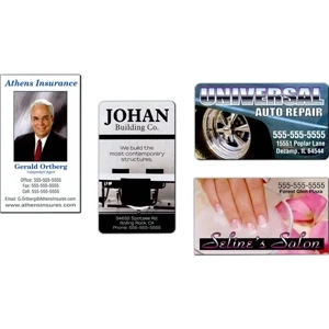 Approximately .019" Thick Full-color Business Card Magnet With Round Corners