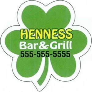 .019" - 2 1/2" X 2 1/2" Shamrock Stock Mini Magnet With Digital 4-color Process Print
