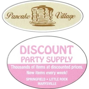 Flexography - .50 - 3.75 Sq. Inches - Oval Roll Labels With Flexo Print