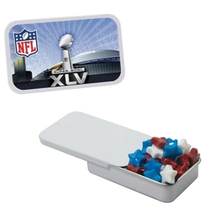 Mint Tin Maniacs - Slider Tin With Candy Stars. Star Shaped Candy In Slider Mint Tin