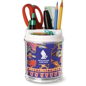 Deskplus - Desk Caddy With A Rear Section To Hold Pens, Pencils, Scissors, Etc