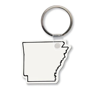 Sof-touch (tm) - Key Tag - Arkansas. Flexible; 17 Product Colors; Spot Color Screen Print